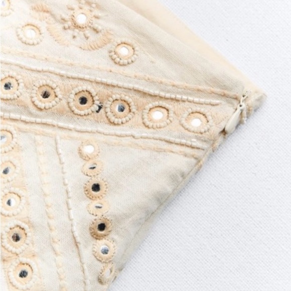 NWT ZARA Embroidered Ecru Matching Set - Picture 11 of 15